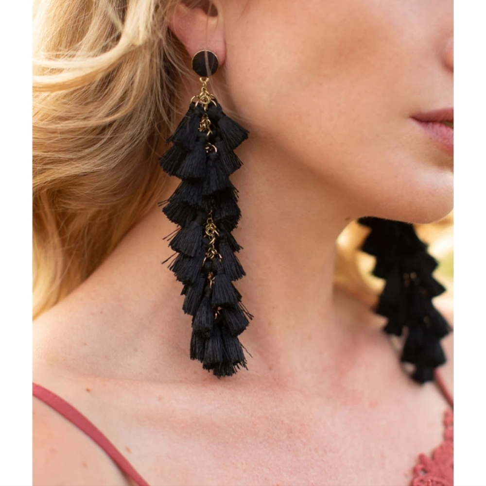 Ibiza Earrings in Black